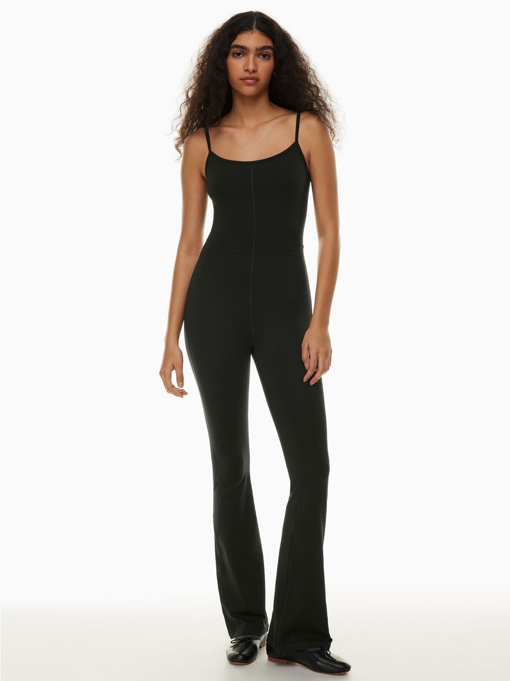 Aritzia Black Wilfred free freestyle kick flare jumpsuit